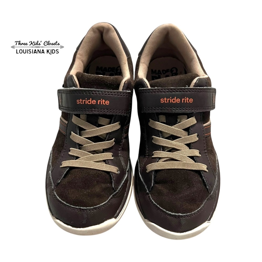Stride Rite Sz 1M Boys Made 2 Play Cory Brown & Tan Sneakers Athletic Shoes - Picture 2 of 7